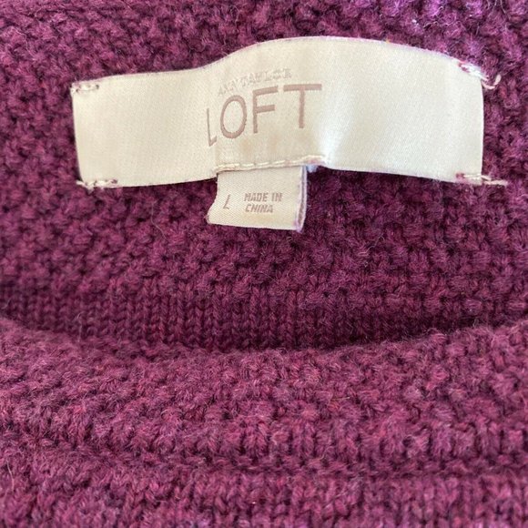 Ann Taylor Loft Sweater Size Large Purple Pullover - Picture 4 of 4